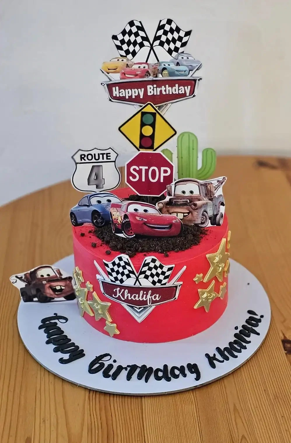 Mcqueen Theme Birthday Cake